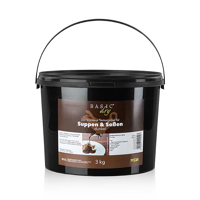 Basic Dry dunkel- Bindemittel & Texturgeber aus Apfelfaser Pulver, Herbacuisine - 3 kg - Pe-eimer Basic Dry dunkel- Bindemittel & Texturgeber aus Apfelfaser Pulver, Herbacuisine - 3 kg - Pe-eimer