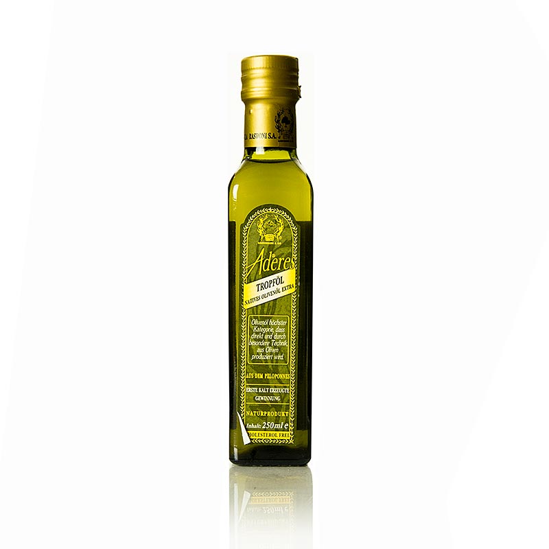 Huile d`olive extra vierge, huile goutte a goutte Aderes, Peloponnese - 250 ml - Bouteille