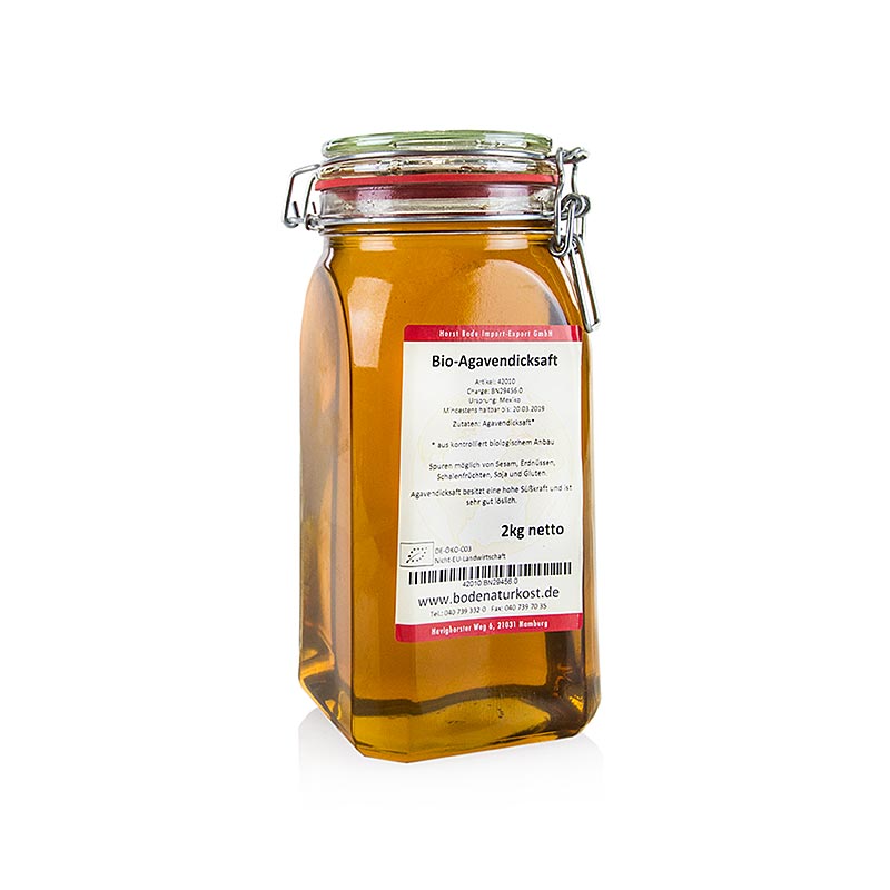 Agavensirup, Mexico (Agavendicksaft), BIO - 2 kg - Bügelglas