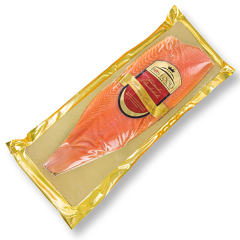 Scottish smoked salmon, whole side, uncut - approx. 1.3 kg - vacuum