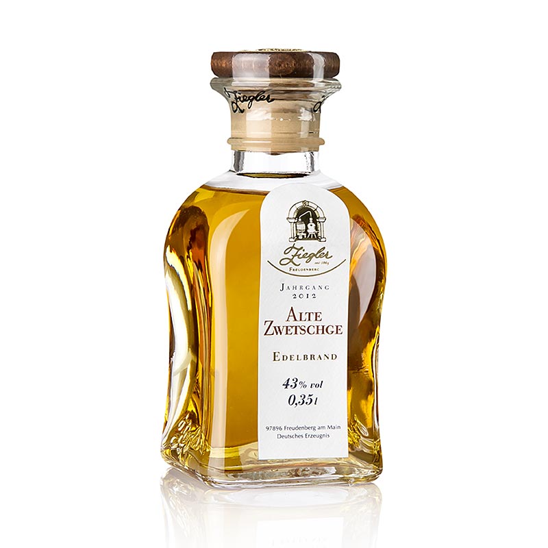 Alte Zwetschge Jg. 2012 (Pflaume) Edelbrand 43% vol., Ziegler - 350 ml - Flasche Alte Zwetschge Jg. 2012 (Pflaume) Edelbrand 43% vol., Ziegler - 350 ml - Flasche