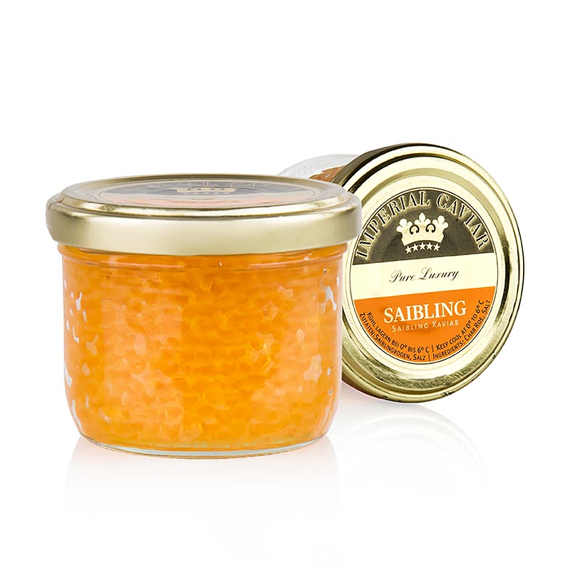 Saiblings-Kaviar Gold, Saisonartikel, Imperial - 100 g - Glas Saiblings-Kaviar Gold, Saisonartikel, Imperial - 100 g - Glas