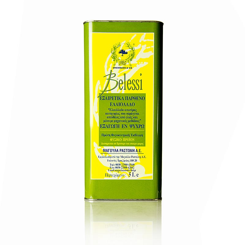Ekstra jomfru olivenolie, Belessi, Peloponnes - 5 liter - dase