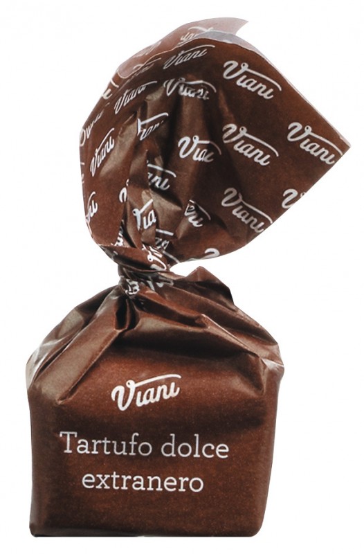 Tartufi dolci extraneri, sfusi, mørk chokolade trøfler ekstra tærte, løs, Viani - 1.000 g - taske