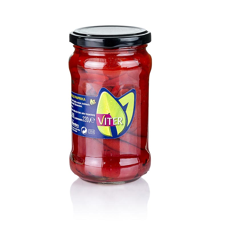 Pimientos del piquillo, gepelde paprika met knoflook - 290g - Glas