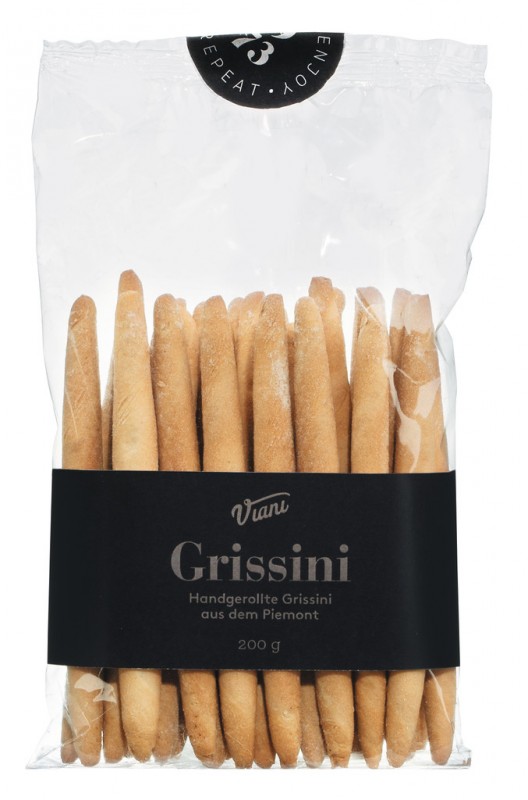 GRISSINI - handgerolde soepstengels, mini, handgerolde soepstengels, Viani - 100 g - zak GRISSINI - handgerolde soepstengels, mini, handgerolde soepstengels, Viani - 100 g - zak