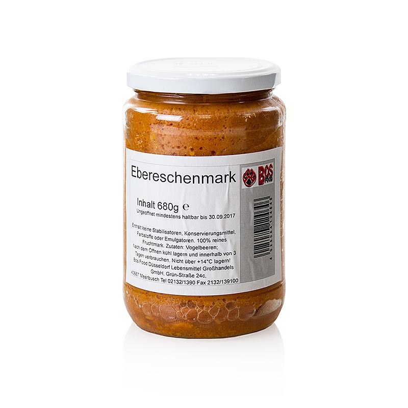 Mountain ash / rowanberry puree / pulp, finely strained - 680 g - Glass