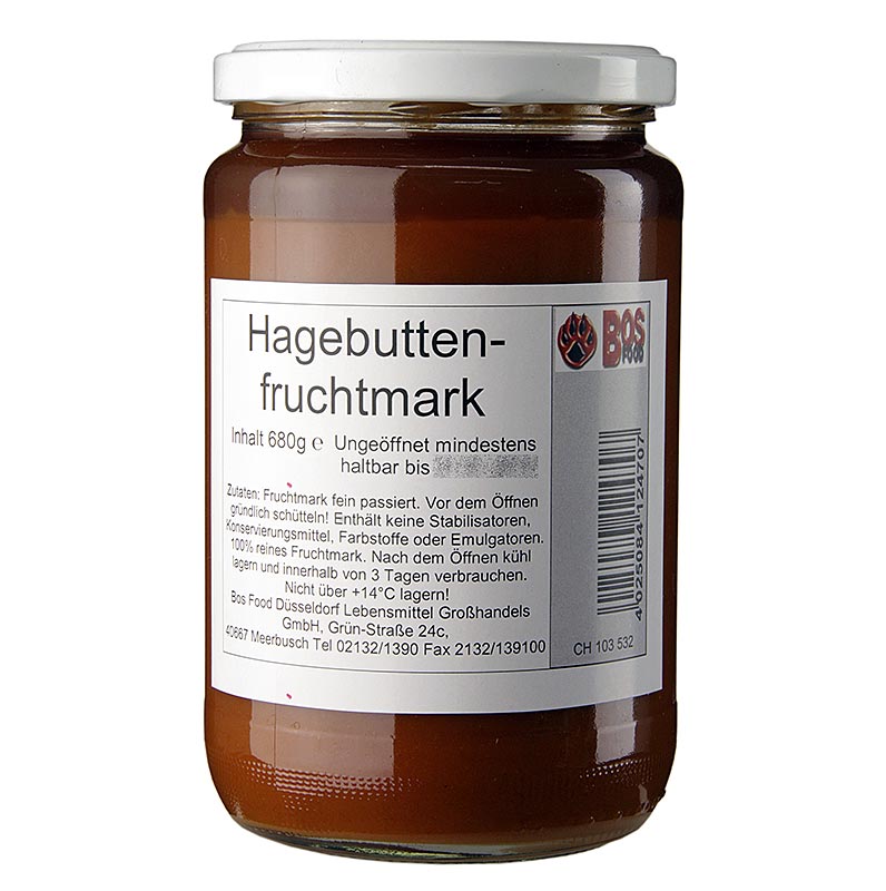 Rosehip puree / pulp, finely strained - 680 g - Glass