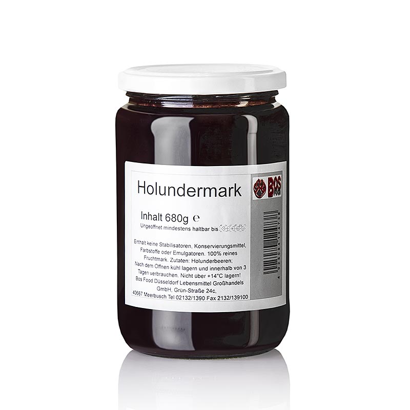 Elderberry puree / pulp, finely strained - 680 g - Glass