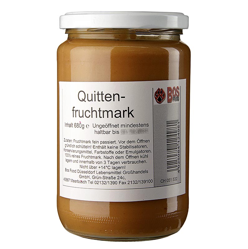 Quince puree / pulp, finely strained - 680 g - Glass