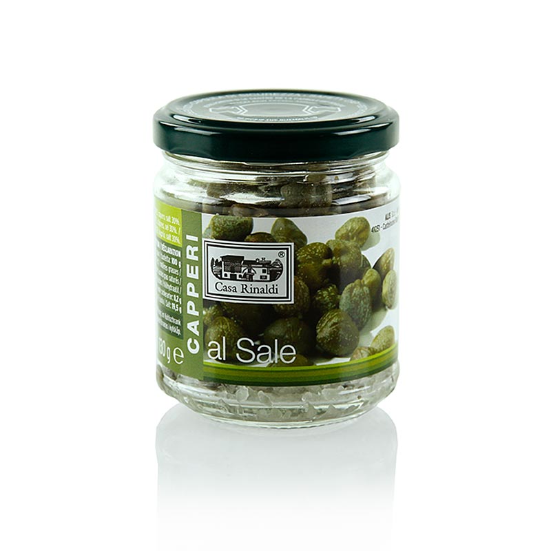 Capers, in salt, Casa Rinaldi - 130 g - Glass