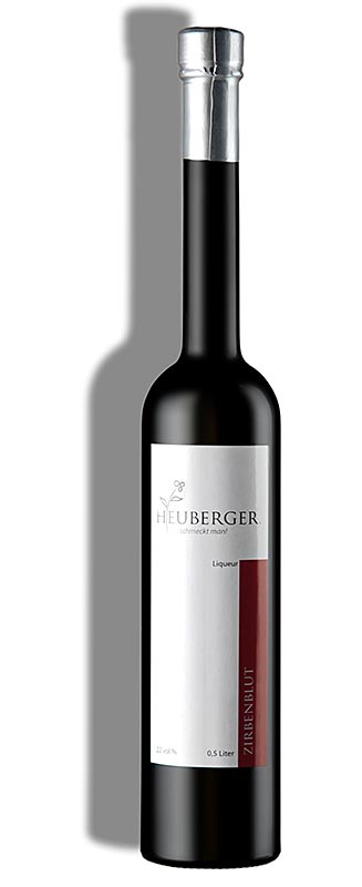 Heuberger Zirbenblut Liqueur, Zirbenschnaps mit Schlehdornsaft, 22% vol. - 500 ml - Flasche Heuberger Zirbenblut Liqueur, Zirbenschnaps mit Schlehdornsaft, 22% vol. - 500 ml - Flasche