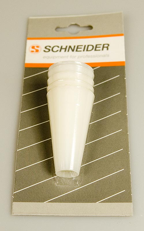 Piping bag nozzle set, hole, made of plastic - 6 pcs. - Blister