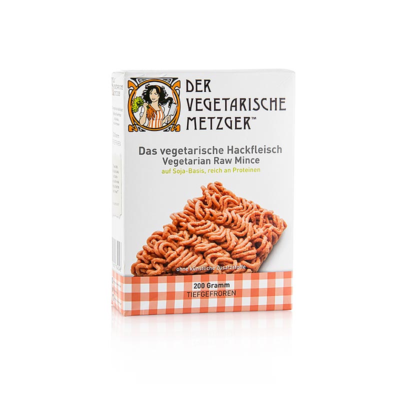 Vegetarisches Hackfleisch, Sojabasis, Der Vegetarische Metzger - 200 g - Karton Vegetarisches Hackfleisch, Sojabasis, Der Vegetarische Metzger - 200 g - Karton