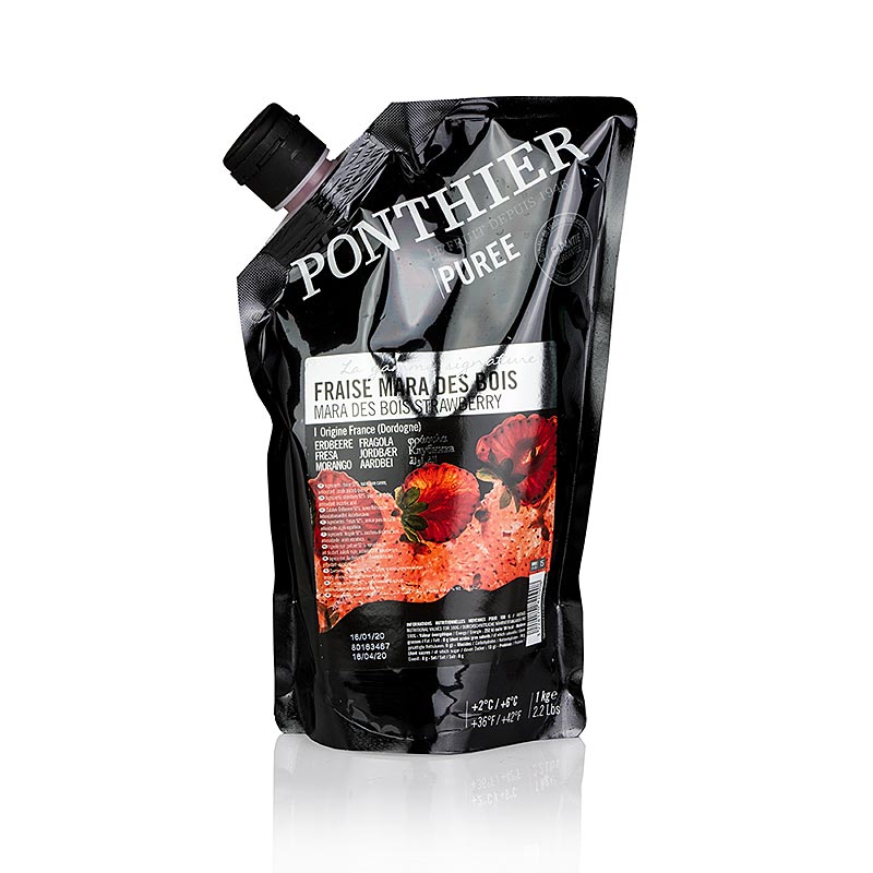 Puree jordbær Mara de Bois, med sukker Ponthier - 1 kg - taske