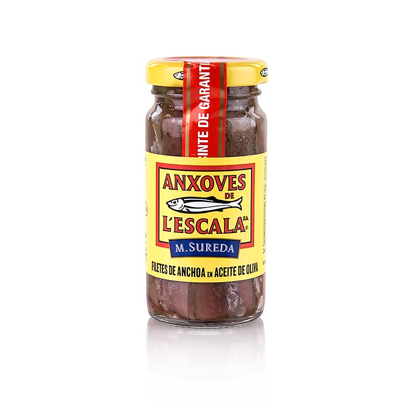 Filets d`anchois de première qualité, à l`huile d`olive, L`Escala - 100 g - verre