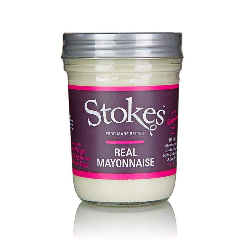 Stokes Real Mayonnaise - 224 ml - Glas Stokes Real Mayonnaise - 224 ml - Glas