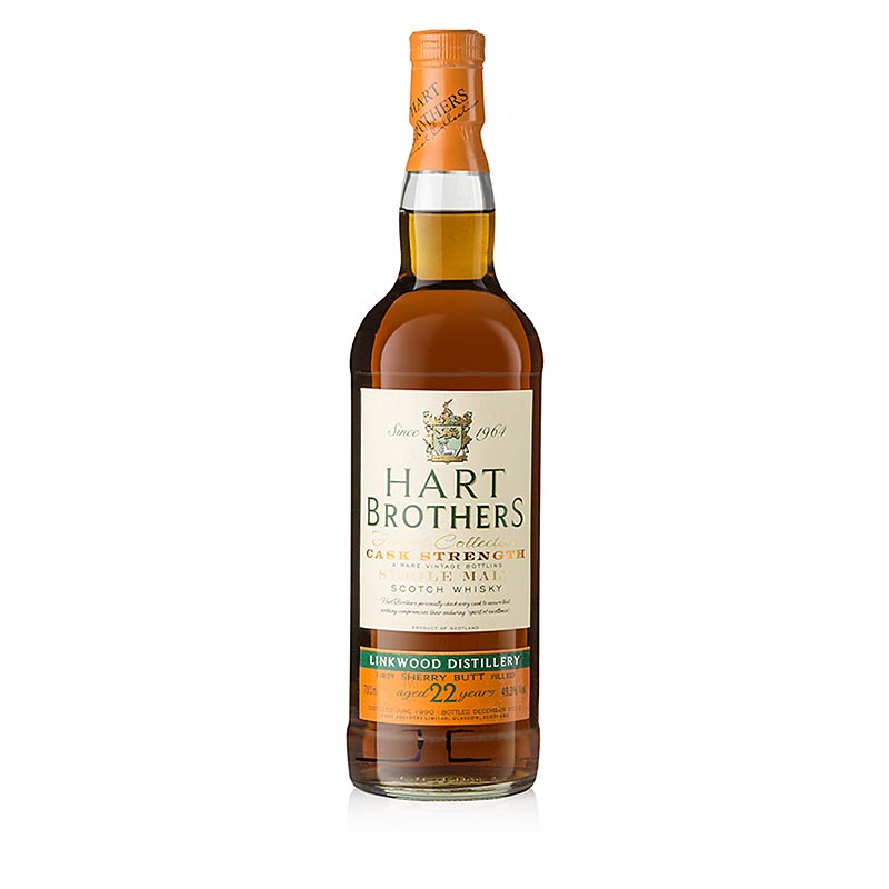Single Malt Whiskey Linkwood 1990 Hart Brothers, 22 J., 49.3% vol., Speyside - 700 ml - bottle Single Malt Whiskey Linkwood 1990 Hart Brothers, 22 J., 49.3% vol., Speyside - 700 ml - bottle