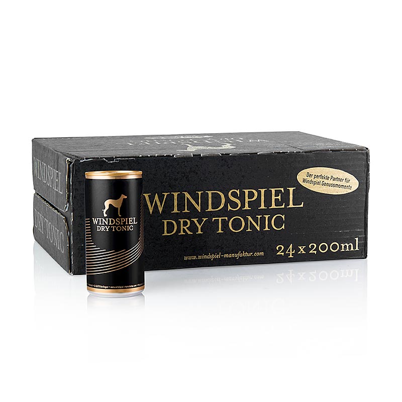 Windspiel - DRY Tonic Water aus der Eifel (schwarze Dose) - 4,8 l, 24 x 200ml - Dose Windspiel - DRY Tonic Water aus der Eifel (schwarze Dose) - 4,8 l, 24 x 200ml - Dose