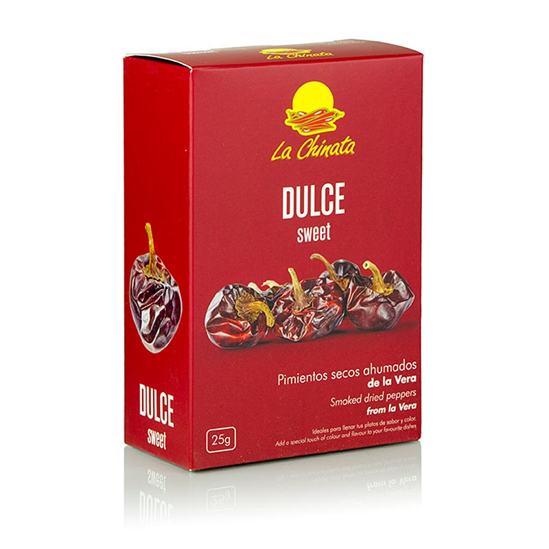 Poivrons séchés, fumés, sucrés, environ 5-7 pièces, La Chinata - 25 g - carton