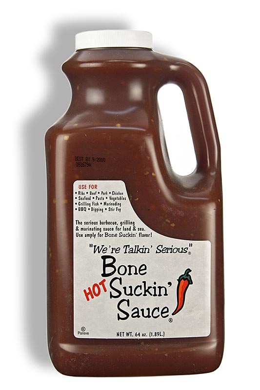 Bone Suckin Sauce Hot, BBQ Sauce, Fords Food - 1,89 l - Pe-kanist. Bone Suckin Sauce Hot, BBQ Sauce, Fords Food - 1,89 l - Pe-kanist.