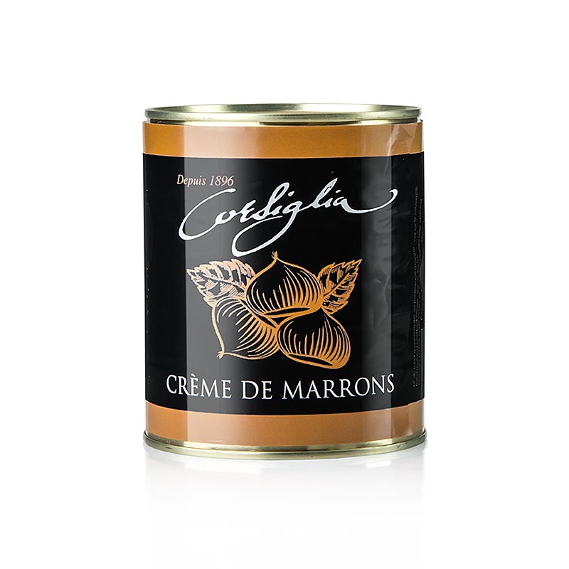 Creme de marrons, marrons glaces et vanille, moelleuse et sucree (boite jaune), Facor - 1 kg - peut