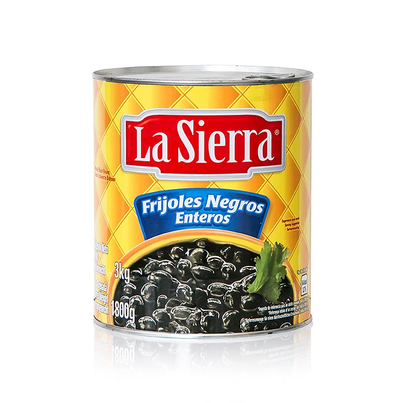 Black Mexico beans, pre-cooked - 3 kg - can