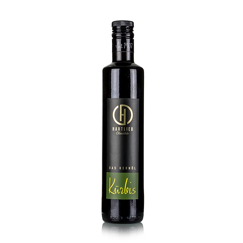 Huile de pépins de citrouille de Styrie, 100% pure, Hartlieb - 500 ml - Bouteille