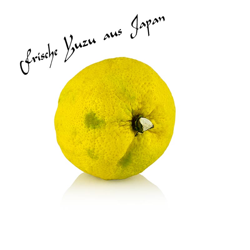 Yuzu - Japanse citrusvrucht, heel, vers (van oktober-december) - ca. 120 gram - Loszittend