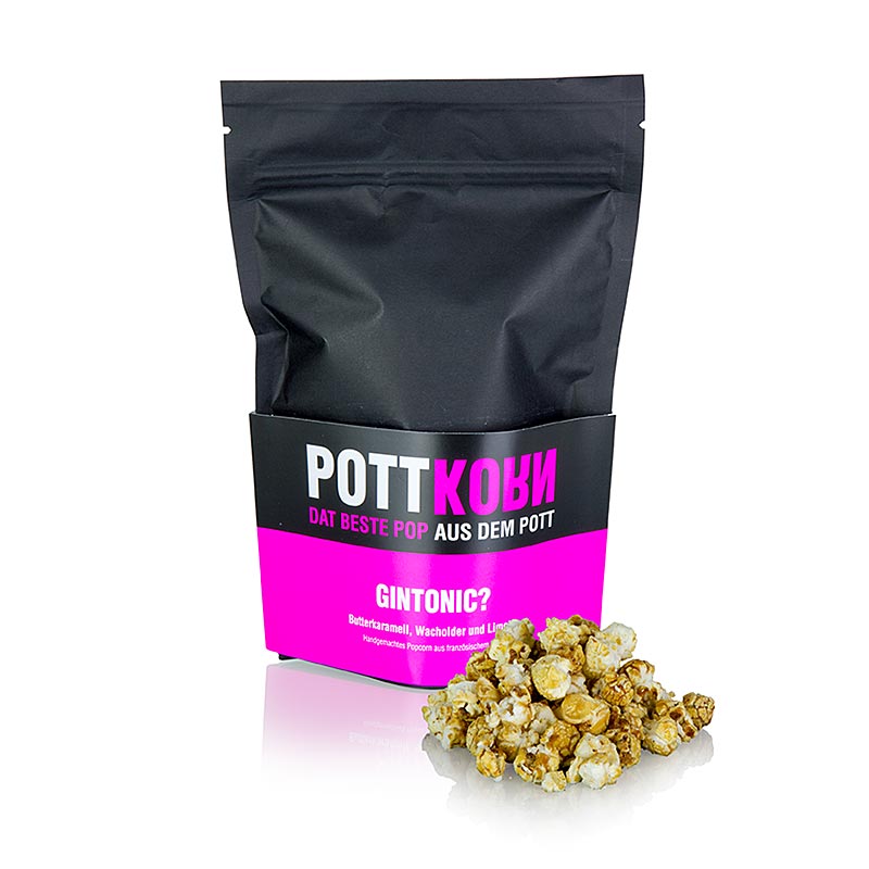 Pottkorn - GinTonic, Popcorn mit Butterkaramell, Wacholder & Limette - 80 g - Beutel