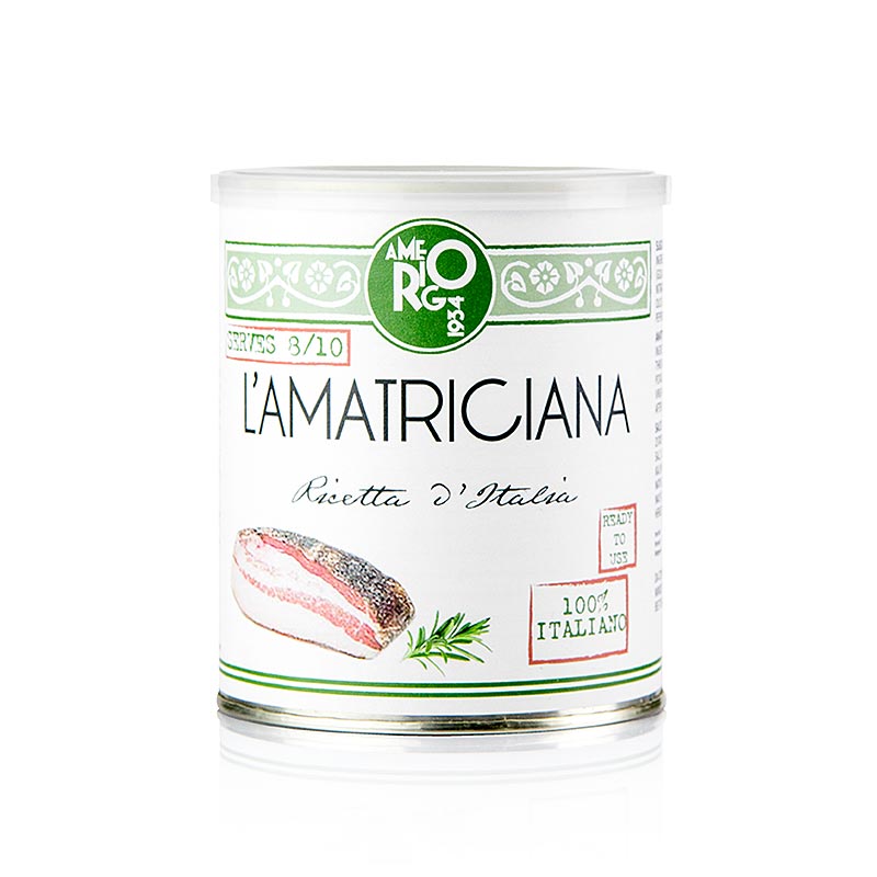 Amatriciana Sauce, Amerigo - 800 g - Glas Amatriciana Sauce, Amerigo - 800 g - Glas