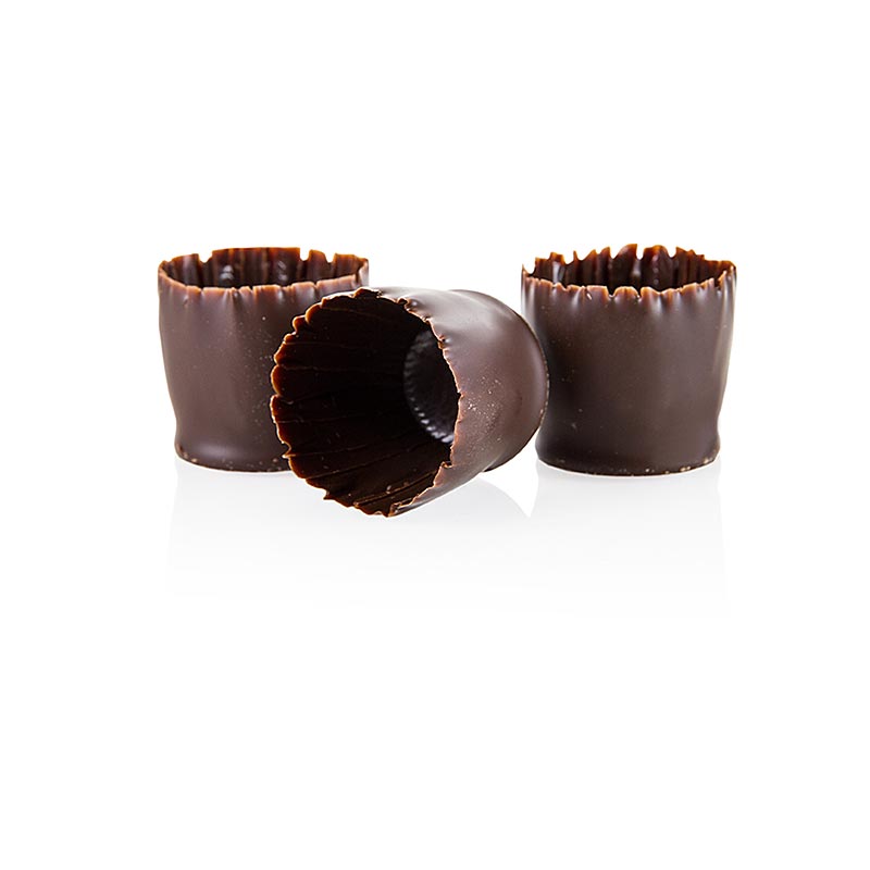 Schokoform - Snobinettes, dunkle Schokolade, Ø 23-27 mm, 26 mm hoch - 1,3 kg, 270 St - Karton Schokoform - Snobinettes, dunkle Schokolade, Ø 23-27 mm, 26 mm hoch - 1,3 kg, 270 St - Karton