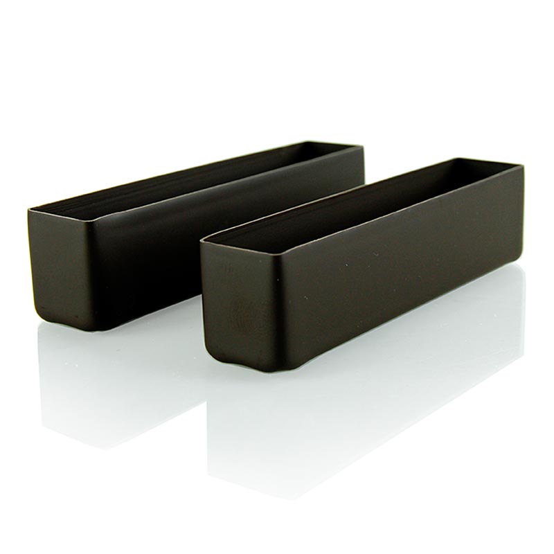 Chocolate dessert bowls rectangle, dark, 120 x 25 x 30 mm, 42 pieces, Cluizel - 840 g, 42 pc - carton