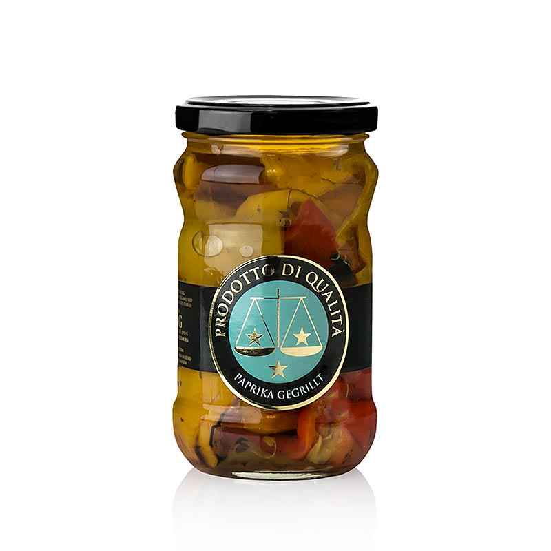 Grilled peppers, pickled, La Bilancia - 280 g - Glass