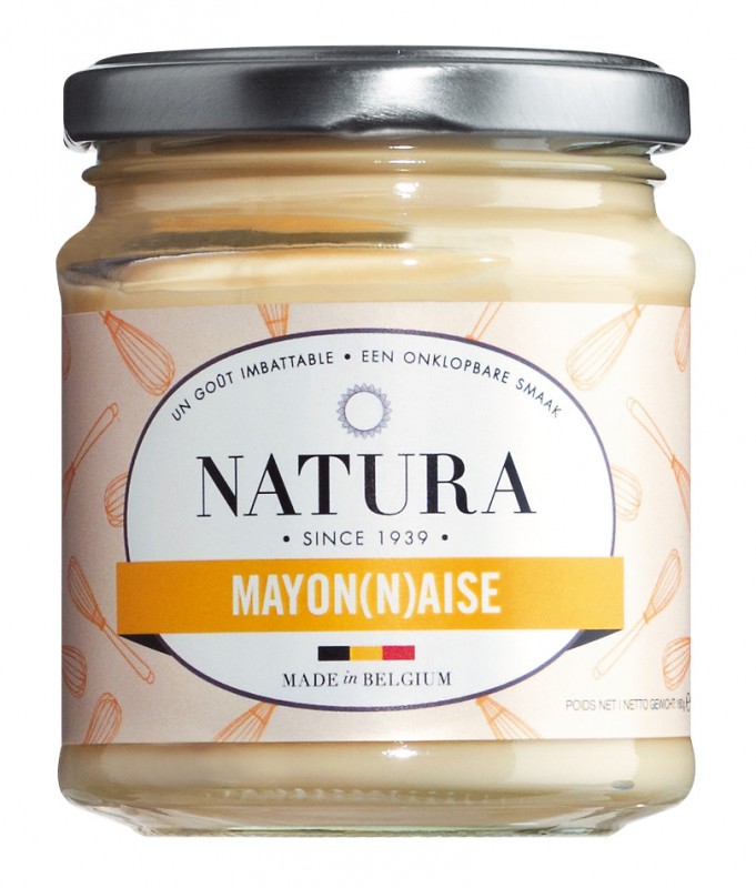 Sauce Mayonnaise, Mayonnaise-Sauce, Natura - 160 g - Glas Sauce Mayonnaise, Mayonnaise-Sauce, Natura - 160 g - Glas