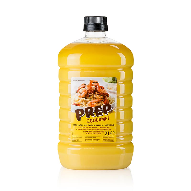 Prep Gourmet, plantaardige olie met botersmaak - 2 l - PE-kanist.