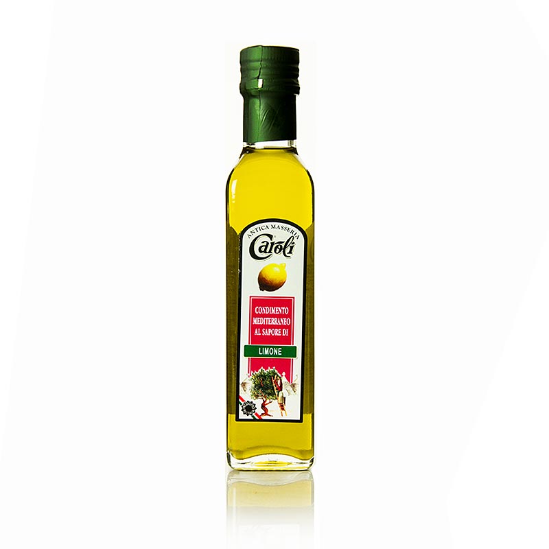 Ekstra jomfru olivenolie, Caroli smagt til med citron - 250 ml - Flaske