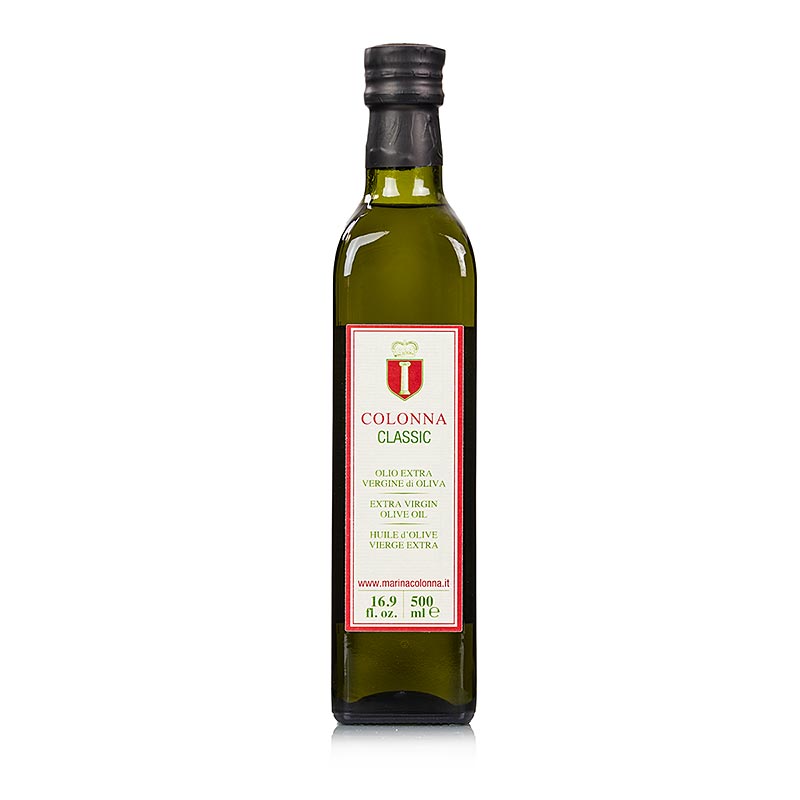 Huile d`olive extra vierge, Marina Colonna Classic Blend, délicatement fruité - 500 ml - bouteille