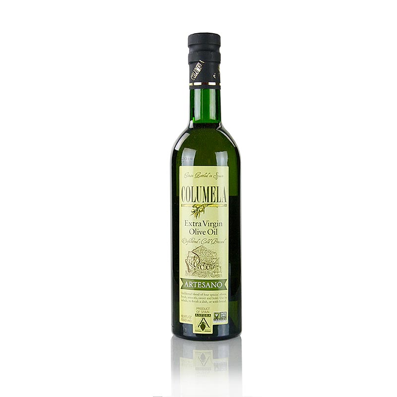 Huile d`olive extra vierge, Columela Cuvee, non filtrée - 500 ml - bouteille