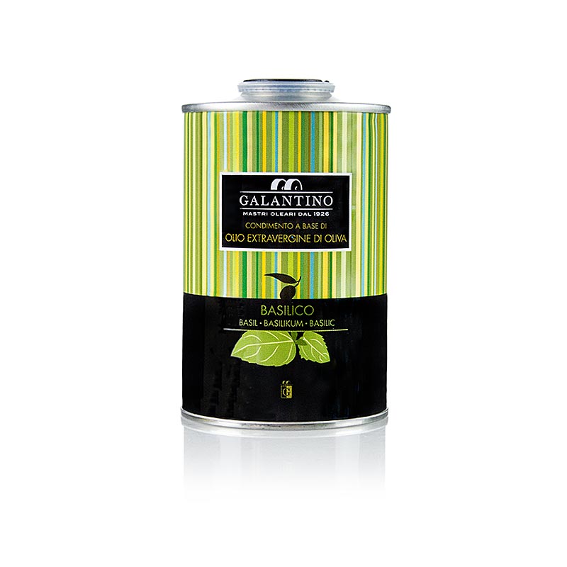 Ekstra jomfru olivenolie, Galantino aromatiseret med basilikum - 250 ml - kanister