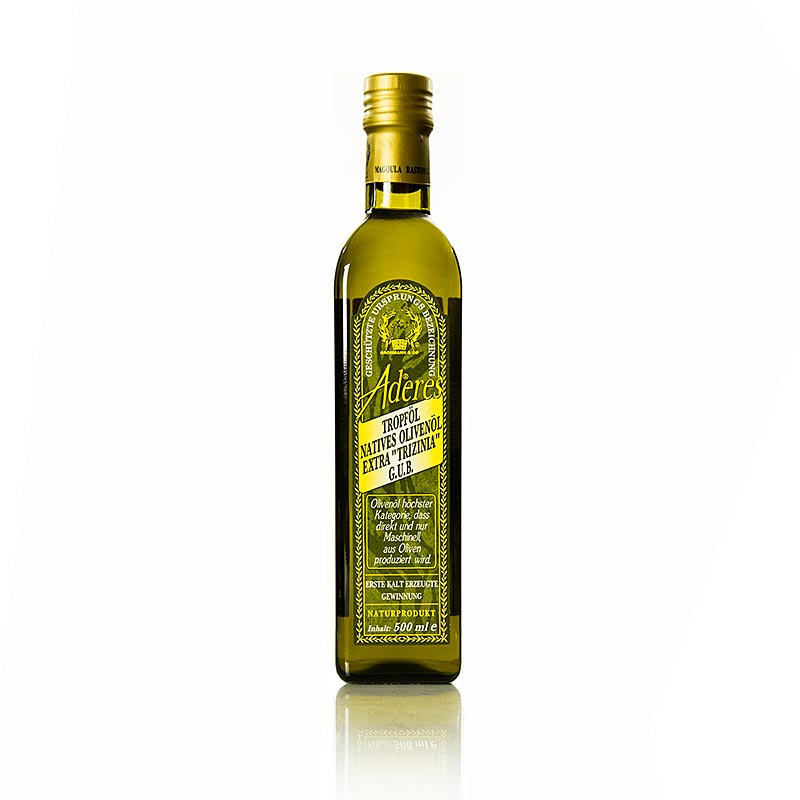 Natives Olivenöl Extra, Aderes Tropföl, Peloponnes - 500 ml - Flasche