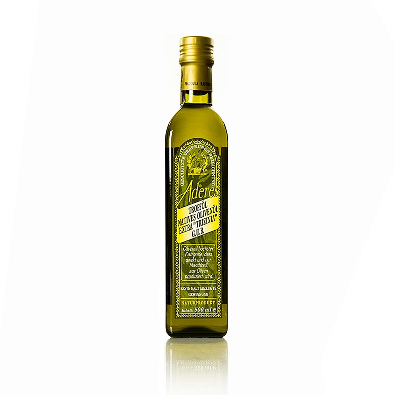 Huile d`olive extra vierge, huile goutte a goutte Aderes, Peloponnese - 500 ml - Bouteille