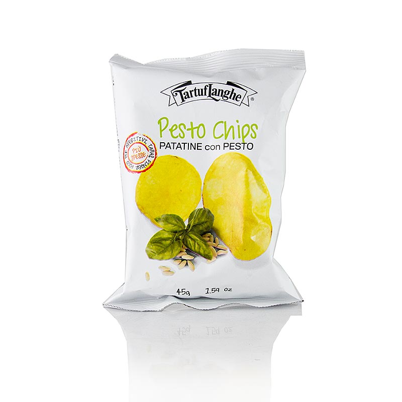 TARTUFLANGHE Pestochips, Kartoffelchips mit Pestogeschmack - 45 g - Beutel