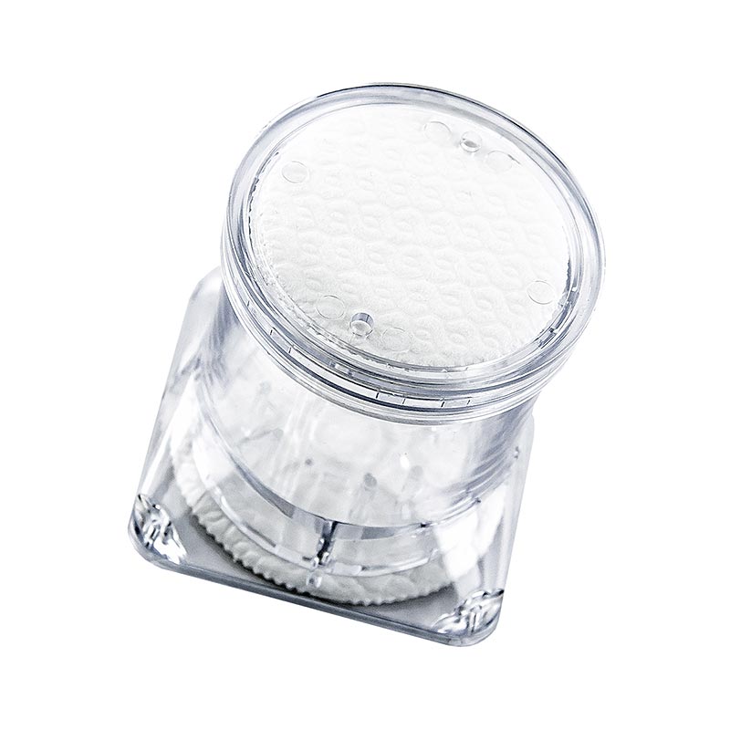 Tuber-Pack® truffle container, Ø 7 x 7cm H, clear, with fleece - 1 pc - carton