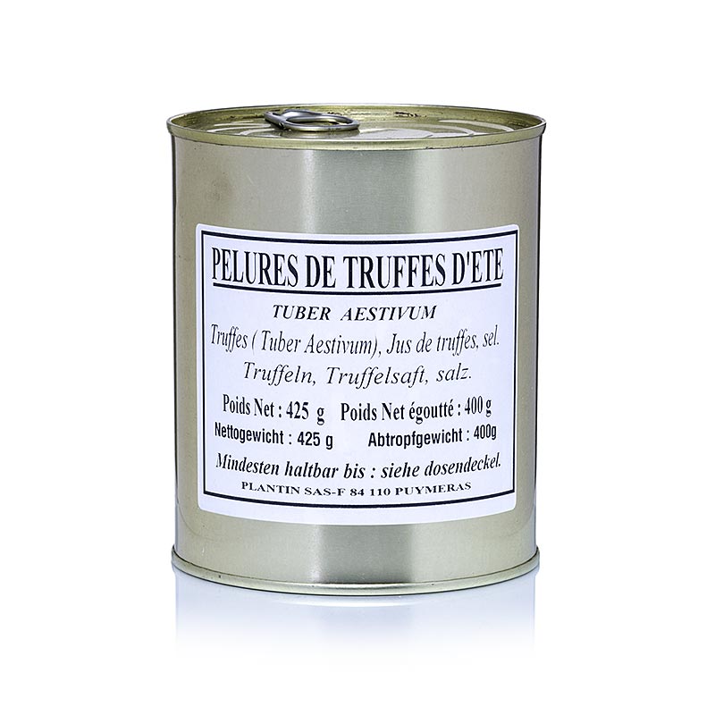 Summer Truffle Pelures, Truffle Shells / Slices, Plantin - 425g - can Summer Truffle Pelures, Truffle Shells / Slices, Plantin - 425g - can