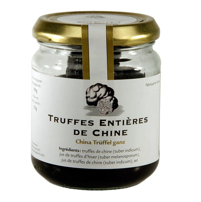 Truffes d`Asie, truffes entières, jus de truffes d`hiver, Gaillard - 115 g - verre