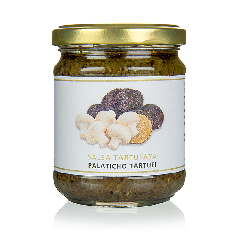 Sauce Salsa Tartufata aux truffes, avec 10% de truffes d`été, Palaticho Tartufi - 180 ml - verre