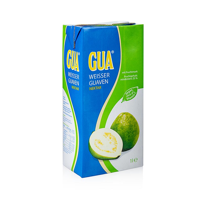 Guave Exotic Fruchtnektar, mind. 25% Fruchtanteil, gezuckert - 12 l, 12 x 1000ml - Tetrapack Guave Exotic Fruchtnektar, mind. 25% Fruchtanteil, gezuckert - 12 l, 12 x 1000ml - Tetrapack