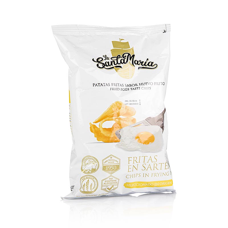 Kartoffelchips - mit Spiegeleigeschmack, La Santamaria - 130 g - Tüte Kartoffelchips - mit Spiegeleigeschmack, La Santamaria - 130 g - Tüte