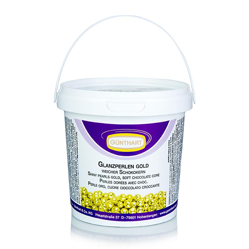 Zuckerperlen Gold, Ø 4mm - 500 g - Pe-dose Zuckerperlen Gold, Ø 4mm - 500 g - Pe-dose